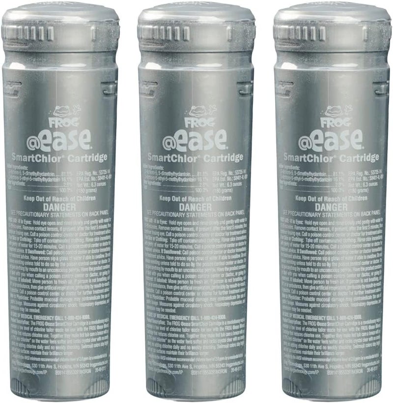 Frog @Ease in-Line SmartChlor Replacement Chlorine Cartridge 3-Pack up to 600 gallons; Hot Tub Sanitizer with No Cyanuric Acid - Image 1